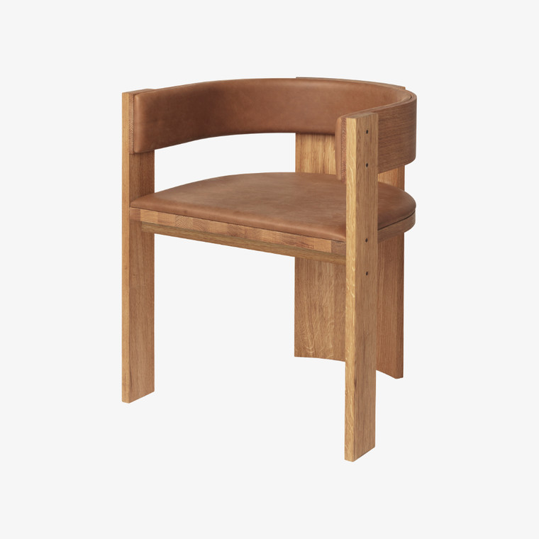 Kristina Dam Studio Collector Dining Chair in Dark Oiled Oak with Leather