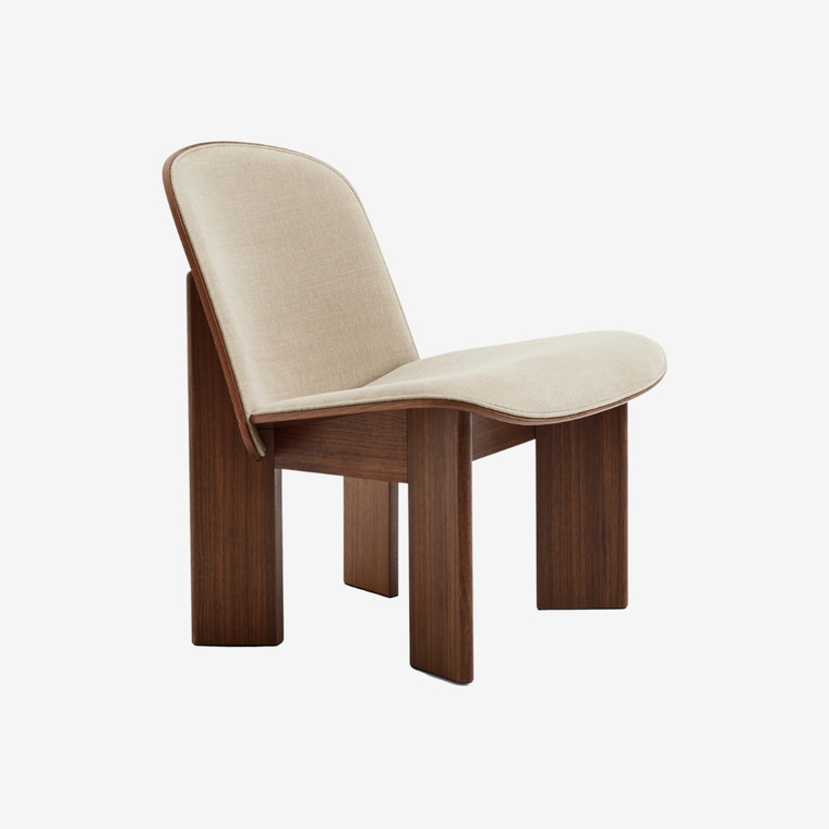 HAY Chisel Lounge Chair in Walnut Upholstered in Linara 216
