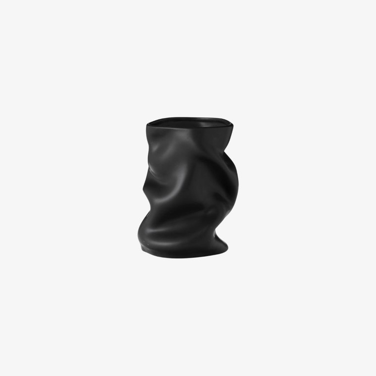 Audo (Menu) Collapse Vase 20cm in Black