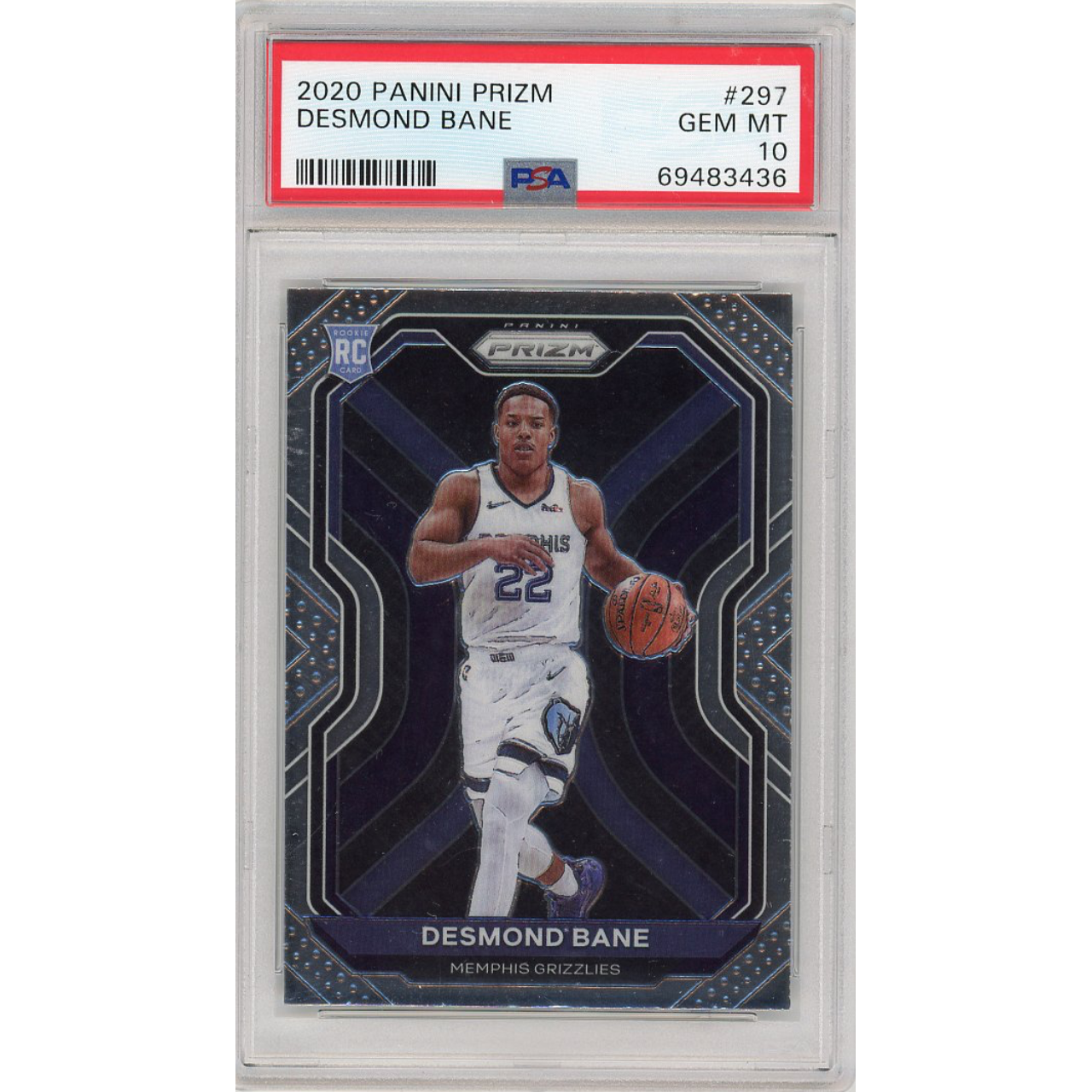 Desmond Bane 2020 Panini Prizm #297 Rookie Grizzlies RC PSA 10 Gem