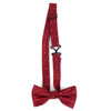 Boy's Burgundy Clip-on Suspender & Dots Bow Tie Set - BSBS-BUR1