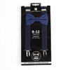 Boy's Navy Clip-on Suspender & Striped Bow Tie Set - BSBS-NBL3