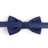 Boy's Navy Clip-on Suspender & Striped Bow Tie Set - BSBS-NBL3