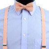 Boy's Peach Clip-on Suspender & Dots Bow Tie Set - BSBS-PH1