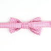 Boy's Pink Clip-on Suspender & Plaid  Bow Tie Set - BSBS-PK1