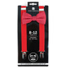 Boy's Red Clip-on Suspender & Dots Bow Tie Set - BSBS-RD1