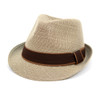 Fall/Winter Trilby Fedora Hat with Brown Band Trim - H1805017