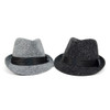 Fall/Winter Trilby Fedora Hat with Black Band Trim - H1805018