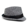 Fall/Winter Trilby Fedora Hat with Black Band Trim - H1805018