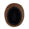 Fall/Winter Brown Trilby Fedora Hat with Black Band Trim - H1805020