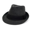 Fall/Winter Rhombus Geometric Trilby Fedora Hat with Black Band Trim - H1805025