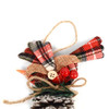 Pine Cone with Plaid Bird Christmas Ornament - XMAO5230