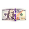 Bi-Fold $100 Dollars Bill Printed Men's Wallet - MLW5200