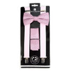 3pc Men's Pink Clip-on Suspenders, Dots Bow Tie & Hanky Sets - FYBTHSU-PK#1