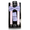 3pc Men's Pink Clip-on Suspenders, Dots Bow Tie & Hanky Sets - FYBTHSU-PK#2