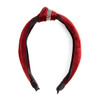 "C" Shaped Knotted Rhinestone Detail Velvet Feel Headband -PHB1001