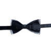 Men's Black & White Checkered Rhinestone Bow Tie - RBT1203