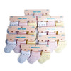 24 Pairs Assorted Solid Color Babies' Socks with Scallop Edging - K_GSS24PR02-YPW 