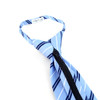 Men's Light Blue Striped Zipper Tie - MPWZ-BL4