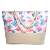 Summer Flamingo & Palm Leaves Rhinestone Ladies Tote Bag - LTBG1208