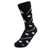 Women's Baseball Novelty Socks - LNVS1907-BK