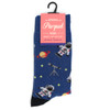 Women's Astronaut Novelty Socks - LNVS1919-BL