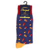 Men's Acorn Fall Leaves Novelty Socks - NVS19537-BURG