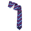 Men's Patriotic Stars and Hearts Cotton Skinny Tie w/ Hanky and Flower Lapel Pin - CTHL1703-NV