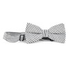 Men's Striped Seersucker Cotton Bow Tie & Hanky Set - CTBH1732
