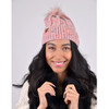 Women's Multicolored Pom Pom Knit Winter Hat - LKH5030