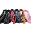 12pc Assorted Ladies Criss Cross Solid Headbands - 12EHB1008