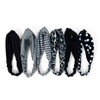 12pc Assorted Ladies Criss Cross Black Summer Headbands - 12EHB1000-BK