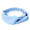 12pc Assorted Ladies Criss Cross Blue Summer Headbands - 12EHB1002-BL