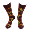 Men's Cactus Novelty Socks - NVS19583-BRN