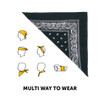 3pk Bandannas - 2 Black & 1 White - 3BNA-BWB