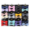 12pc Two Pack Assorted Men's Fancy Poly Woven Banded Bow Tie Duo Sets (FBB2X/ASST)
