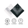 Cotton Bandana Black & White Duo Pack 2BNA-1BLK/1WHT