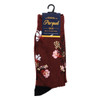 Men's Floral Novelty Socks - NVS19558-BUR
