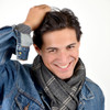 Unisex Plaid Cashmere Feels Acrylic Scarves AS2400-4