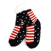 Girls Plush Winter USA Flag Fleece Sherpa Socks - GWFLSAF01