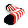 Girls Plush Winter Fleece Red Stripes Sherpa Socks - GWFLSAF02