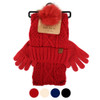 Women's 3pc Knit Hat, Gloves & Infinity Scarf Set - LKS5030