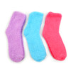 Assorted (3 Pairs) Women's Solid Bright Color Warm Fuzzy Socks - 3PR-LFS5