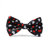  Men's Red/White Heart Black Banded Bow Tie