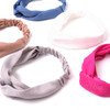 12pc Assorted Ladies Criss Cross Solid Headbands - 12EHB1007-SLD