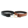 Genuine Leather Men's Dressy  Belt Duo Pack Square Buckle - MGLD18061-DUO