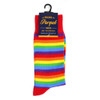 Men's Rainbow Striped Novelty Socks - NVS19581