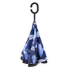 Blue Leaf Batik Double Layer Inverted Umbrella - UM18078