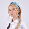 2pc Criss Cross Blue Headbands