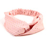 2pc Pink and White Polka Dot Headbands